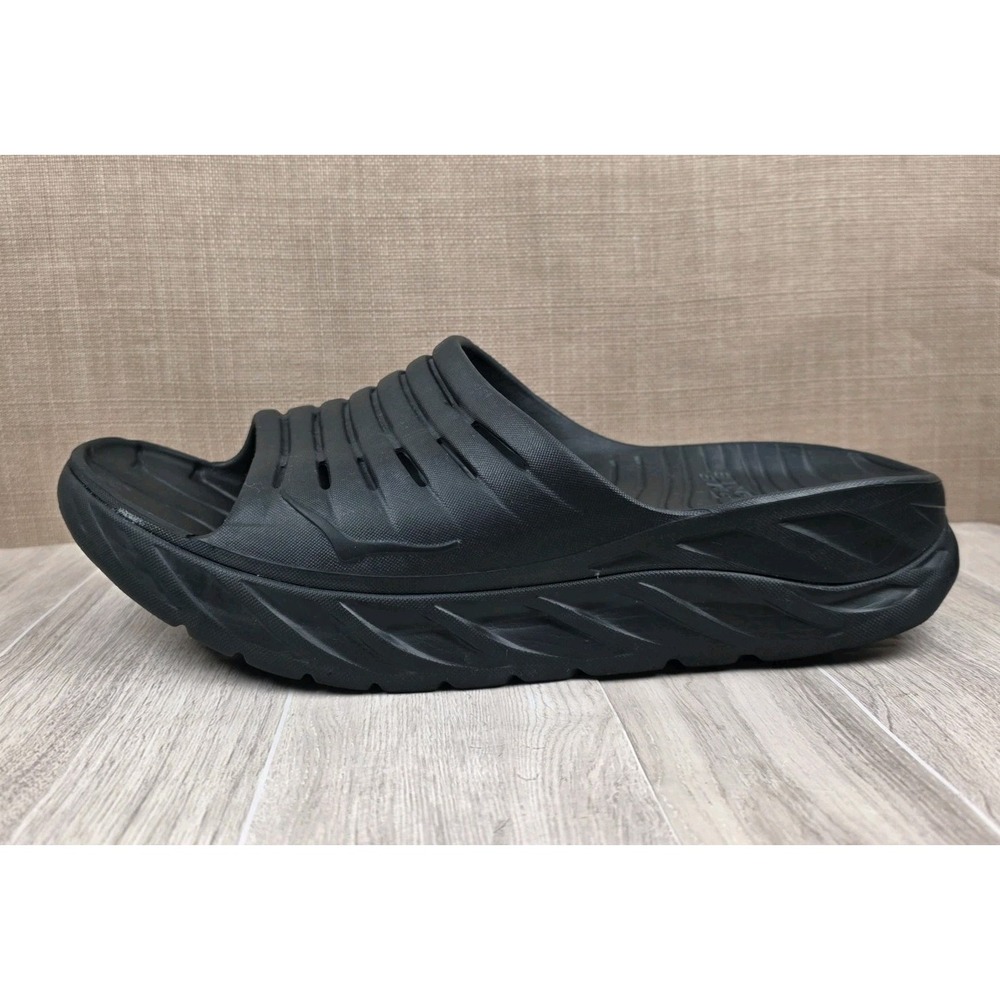 Hoka One One Ora Recovery Slip On Slide Sandals Black Mens Size 13 Gym Work Out - Picture 5 of 10